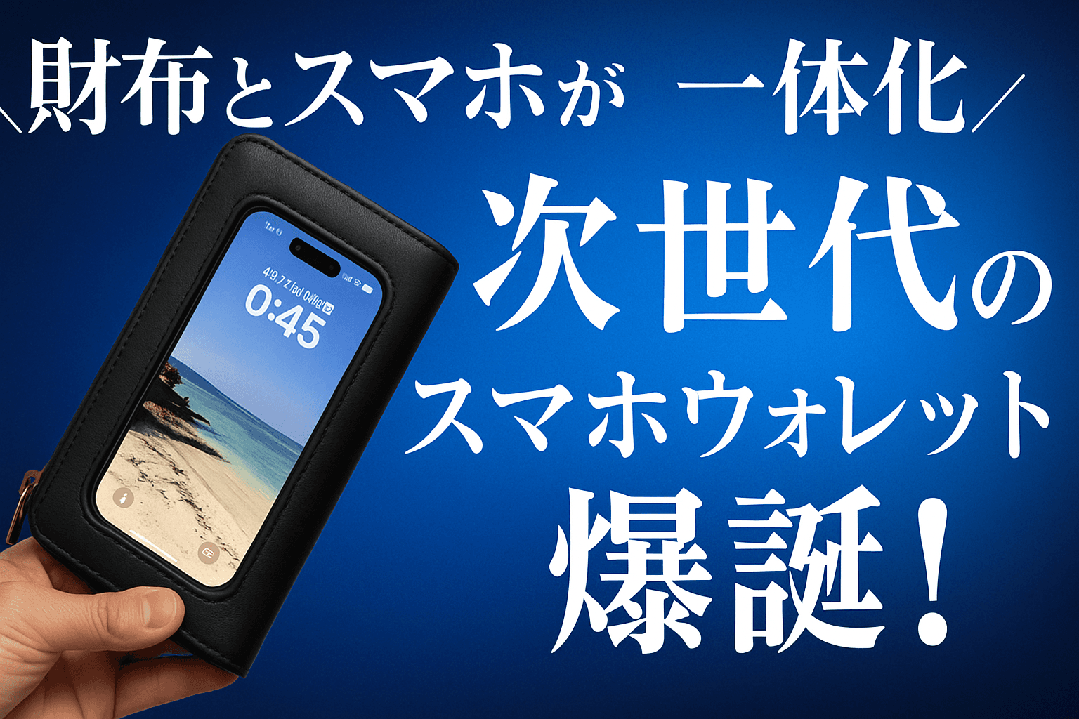 スマホを財布に入れたまま、タッチもスワイプも可能！新時代のウォーレット「クリアタッチウォーレット」Makuakeで先行販売中！