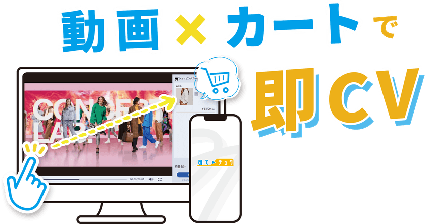 「観て」「触って」「そのまま購入」　
動画から商品が直接変える動画システム
『みてチョク』4月5日にβ版リリース