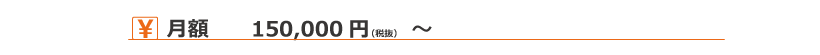 月額 150,000円（税抜）～