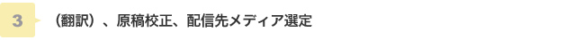原稿校正、(翻訳)、メディア選定、
