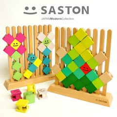 組み合わせると“クリスマスツリー”ができる！インテリアにもなるパズル型積み木『SASTON』PR本格化～クリスマスプレゼントに最適な知育玩具～