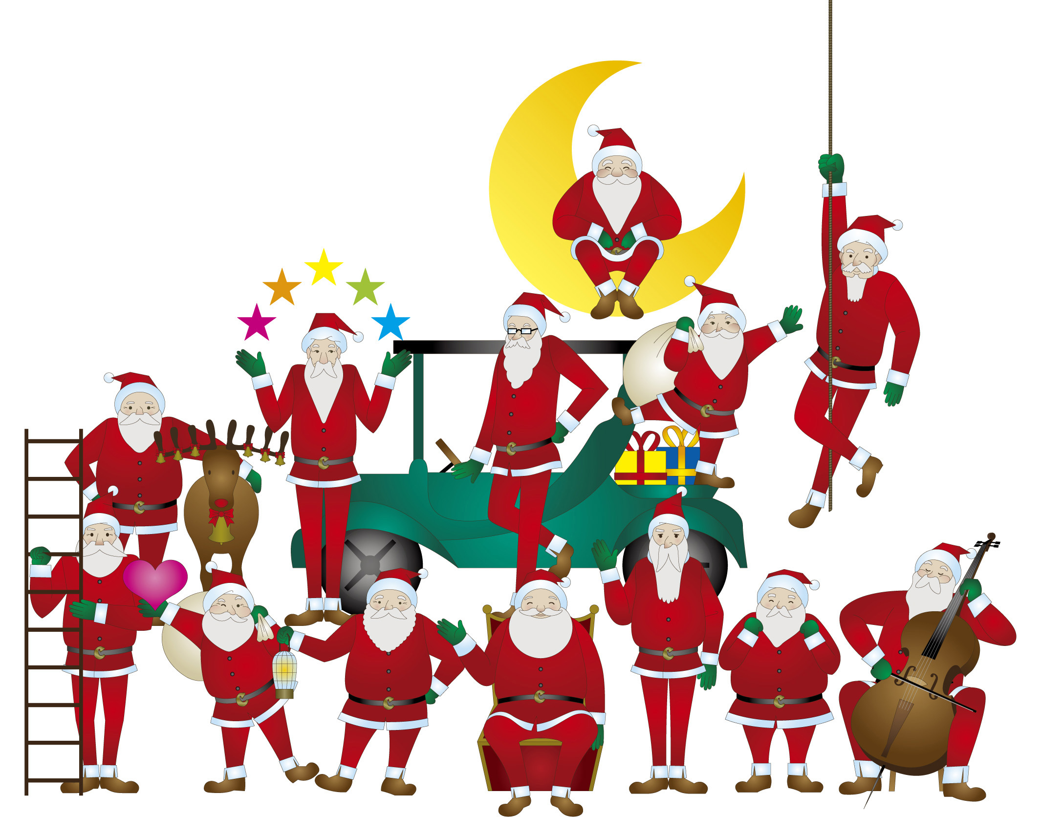 クリスマスカードに使える素材イラスト : 【60枚以上】サンタクロース素材イラストまとめ! - NAVER まとめ