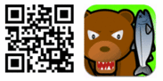 「熊の鮭狩り」QRコード／ロゴ