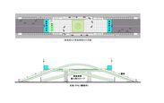 図(3)拡張機能付き避難ステージ兼用歩道橋の例