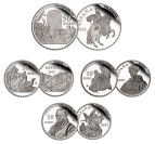 50ユーロ銀貨・10ユーロ銀貨各種