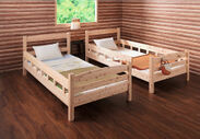 国産無塗装ひのき天然木2段ベッド