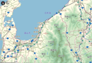 北陸新幹線開業後 地図画像