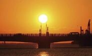 釧路の夕日と幣舞橋の絶景