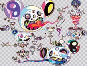 (タイトル未定)　制作中180 x 240cm アクリル、カンバス、アルミニウム・フレームにマウント (c)2015 Takashi Murakami/Kaikai Kiki Co., Ltd. All Rights Reserved.