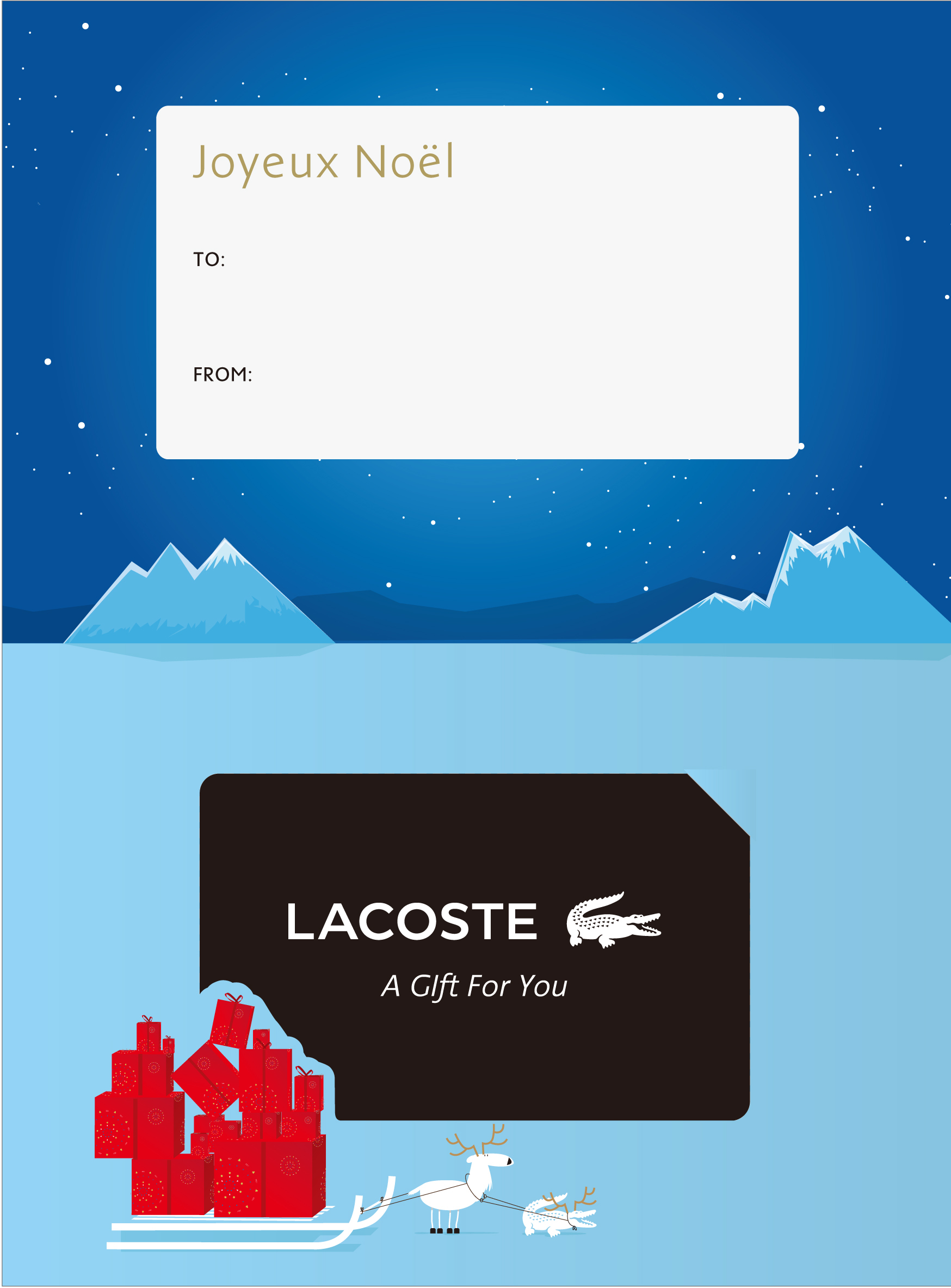 『ラコステ カードギフト』のクリスマス限定パッケージが発売！ 