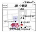 「HUB 中野南口店」MAP