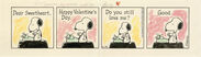 世界初公開の「ピーナッツ」原画 1985年2月14日 シュルツ氏がバレンタインデーに夫人に贈った原画