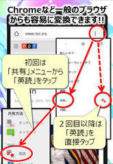 使い方(1) ウェブブラウザと連携