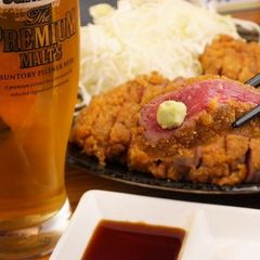 牛かつとビールの愛称は抜群！