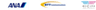 ANAホールディングス株式会社　NTTコミュニケーションズ株式会社　羽田みらい開発株式会社のロゴ
