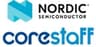 ノルディック・セミコンダクター株式会社、コアスタッフ株式会社のロゴ