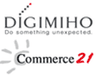 株式会社デジミホ、株式会社コマースニジュウイチのロゴ