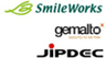 株式会社スマイルワークス、ジェムアルト IDSS事業本部、一般財団法人日本情報経済社会推進協会のロゴ