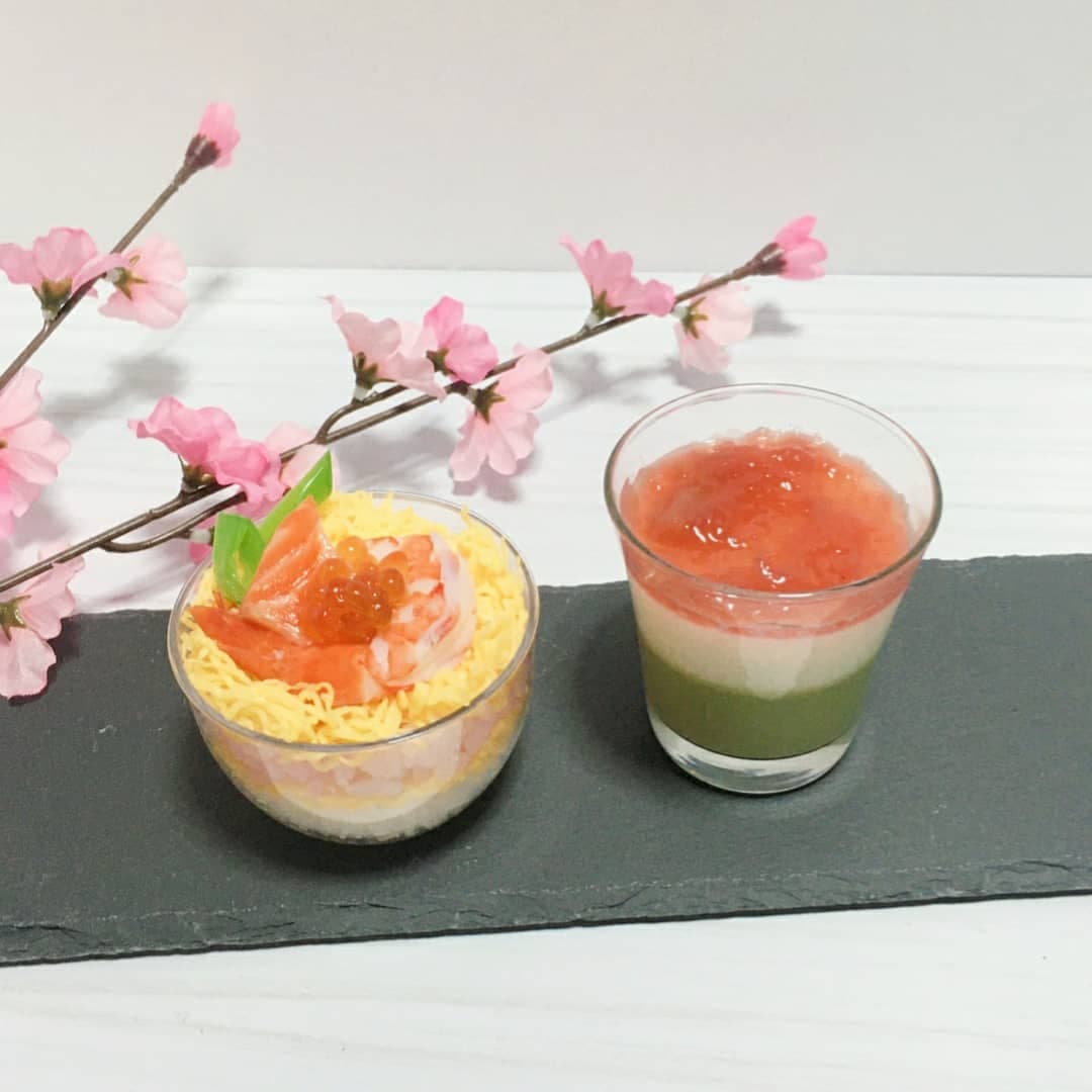 【MATCHA PURE アレンジレシピ ＃５】ひな祭りプリン