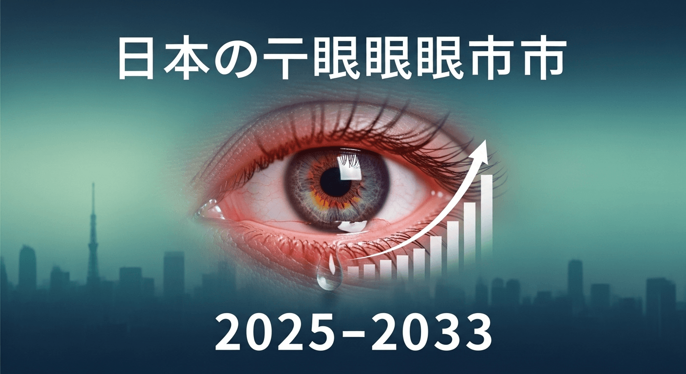 日本のドライアイ症候群市場は2033年までに年平均成長率3.5%で1億9,700万米ドルに拡大すると予測