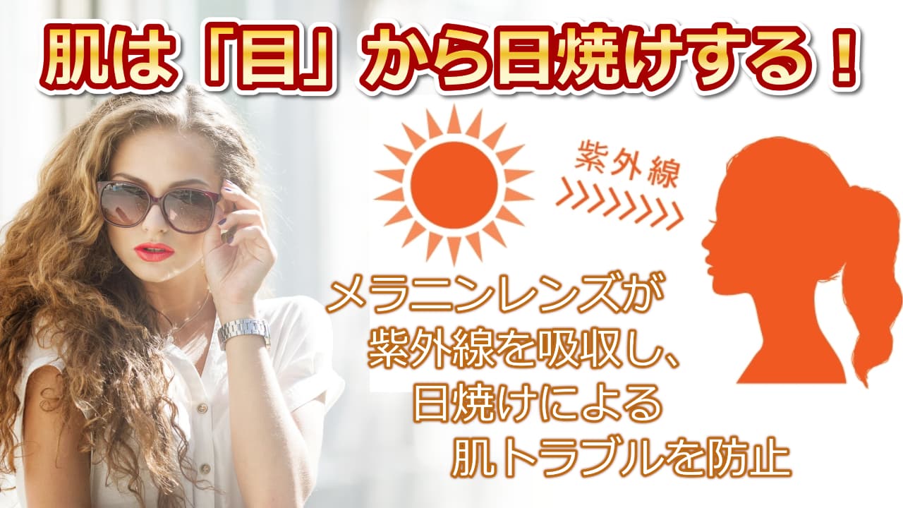肌は「目」から日焼けする！