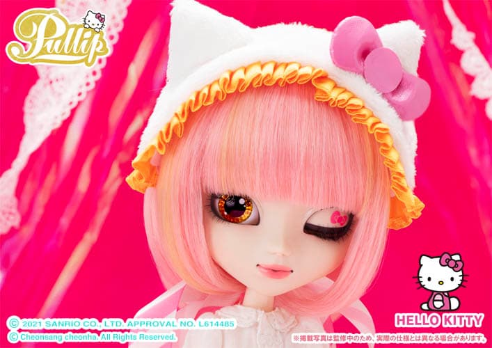 ファッションドール・プーリップからハローキティコラボモデルのアナザーデザイン「プーリップ/ Lollipop HelloKitty」が発売 (2021年5月中旬発売)
