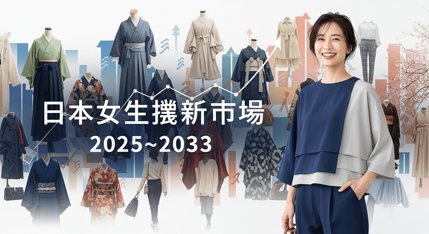 日本の婦人服市場は2033年までに825億米ドルに達すると予測｜年平均成長率3.9%で拡大