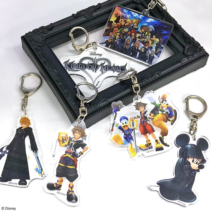 『キングダム ハーツ』透明感がキレイな 各キャラクターデザインのアクリルキーホルダー発売 