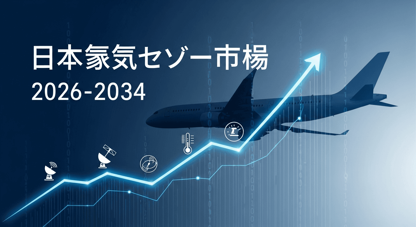 日本の航空機センサー市場は2034年までに4億5,260万米ドルに成長すると予測｜年平均成長率4.00%で着実に拡大