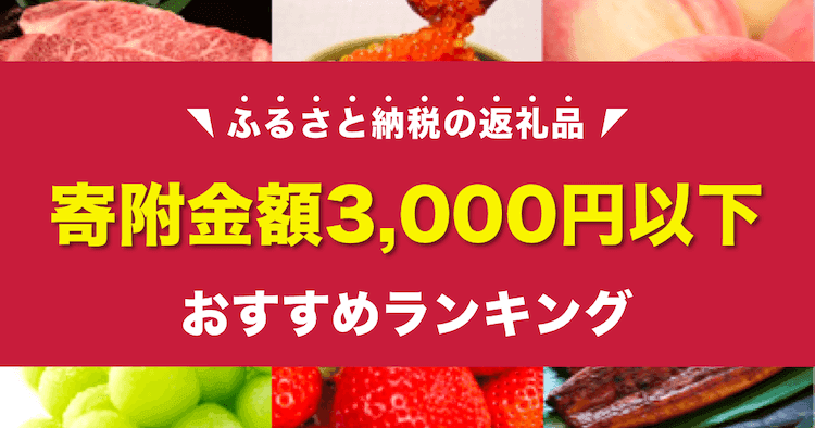 【2020年12月】ふるさと納税「3,000円以下の寄付」でもらえる返礼品を徹底調査｜ショップ買い回りにも
