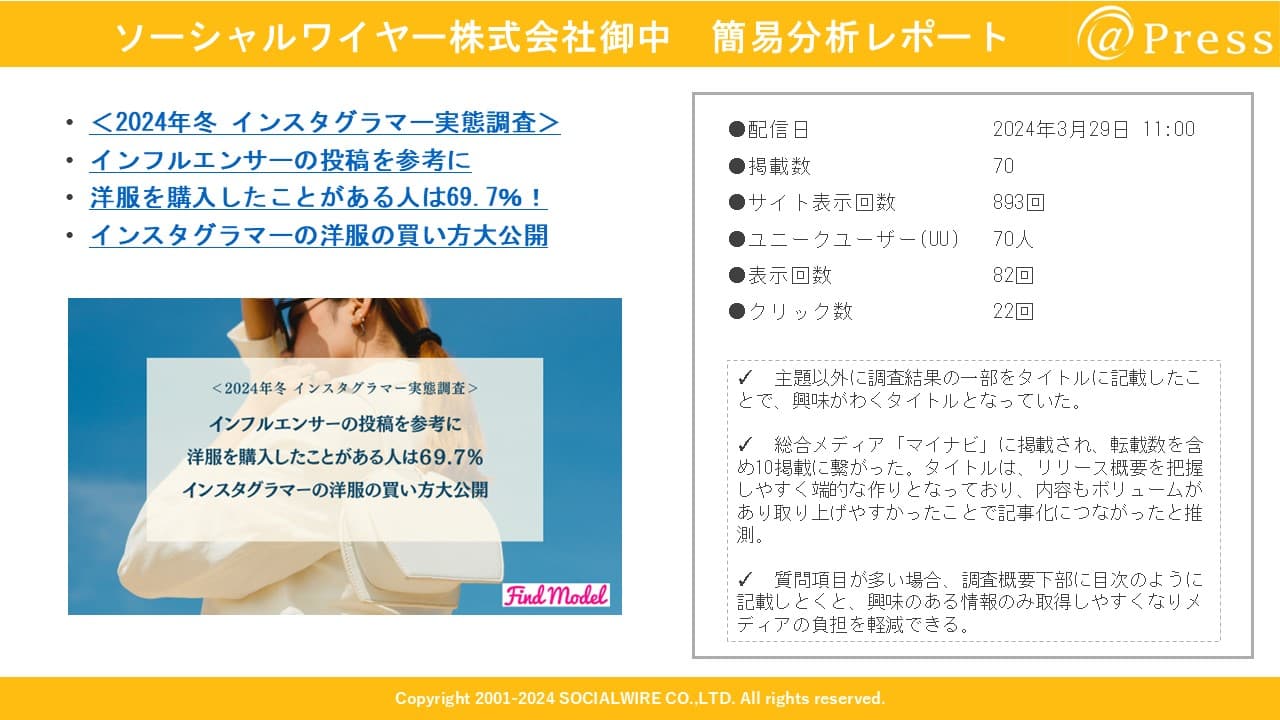 【先着10社！】掲載結果をもとにした簡易分析特典のご案内
