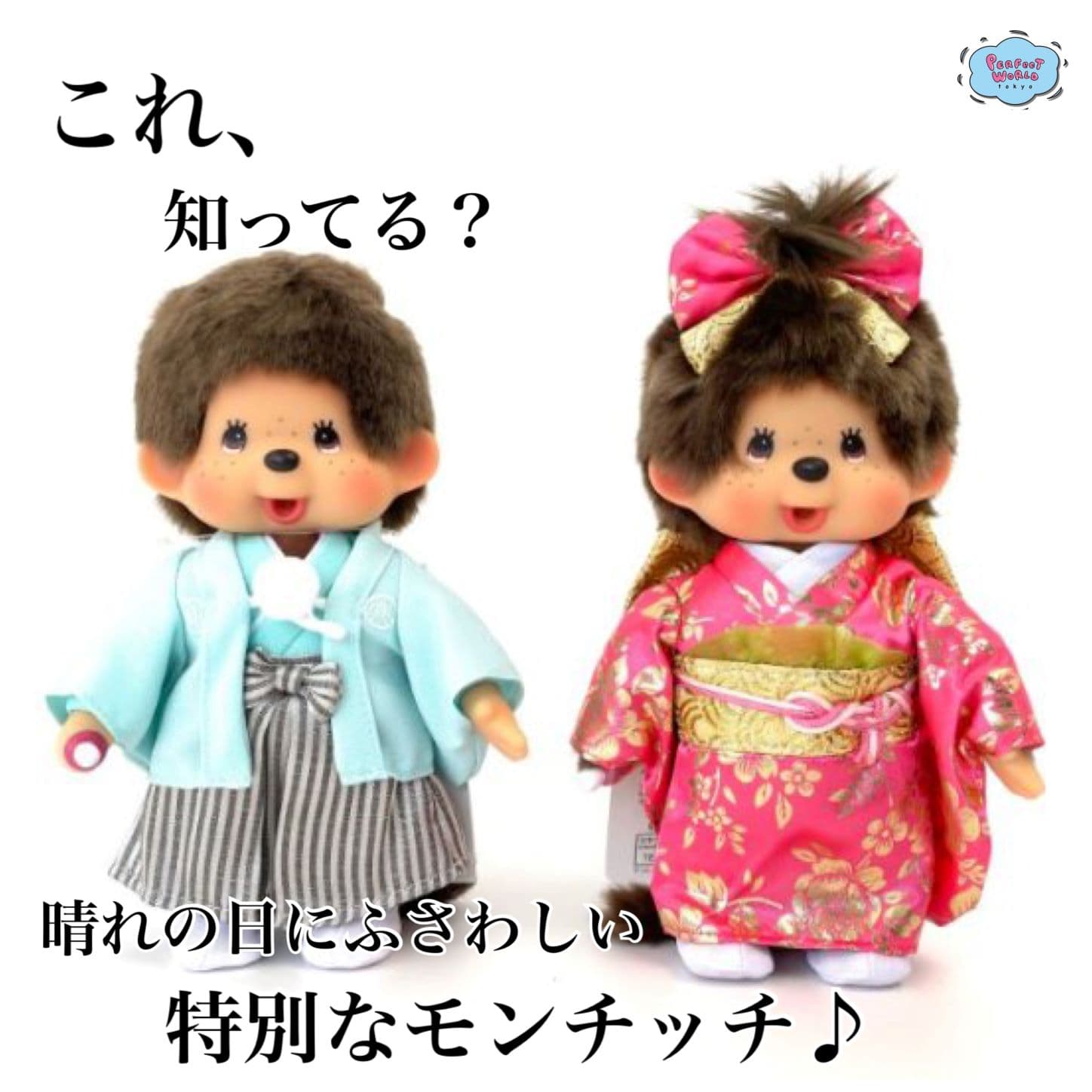 知ってる？晴れの日にふさわしい特別なモンチッチ♪コスチュームのクオリティが高くてついつい眺めてしまうんです。