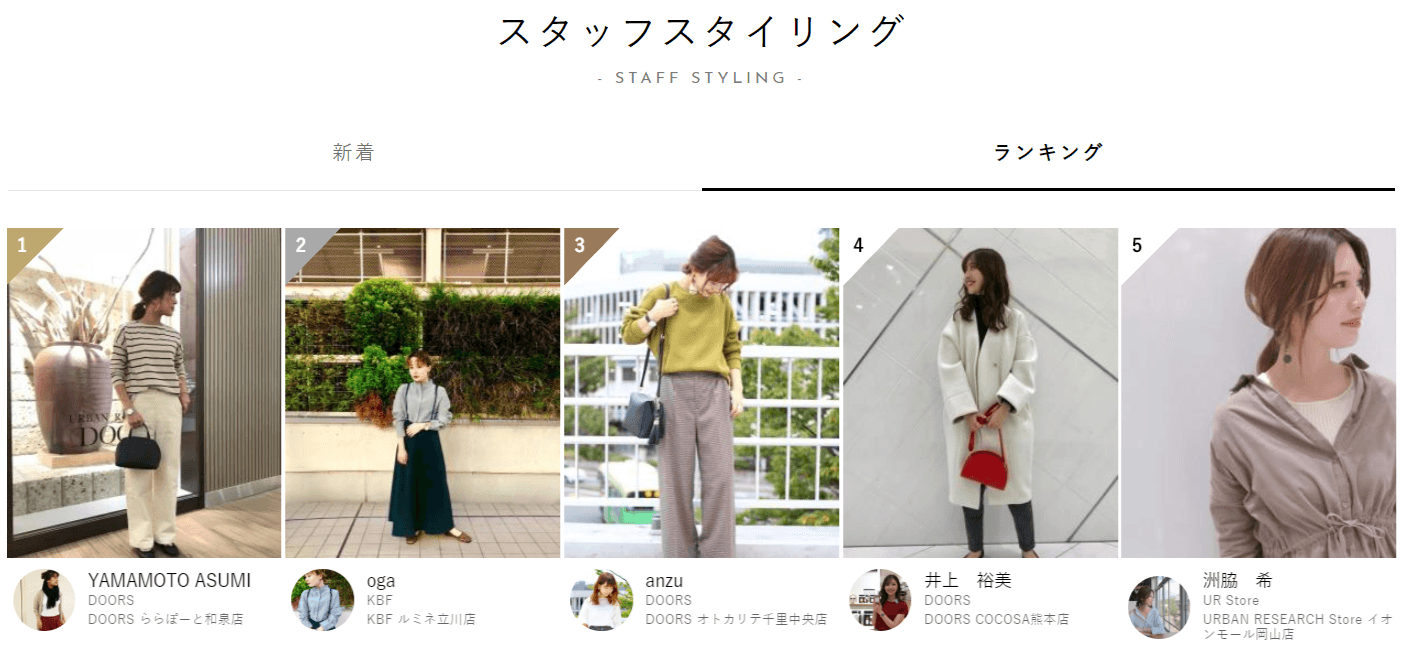 アーバンリサーチ公式通販で ショップスタッフのスタイリングが売上の3割超え