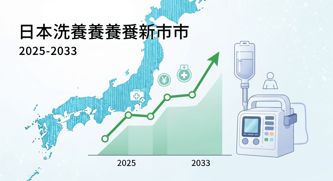 日本の経腸栄養機器市場は2033年までに1億8,550万米ドルに達すると予測｜年平均成長率4.1%で持続的に成長