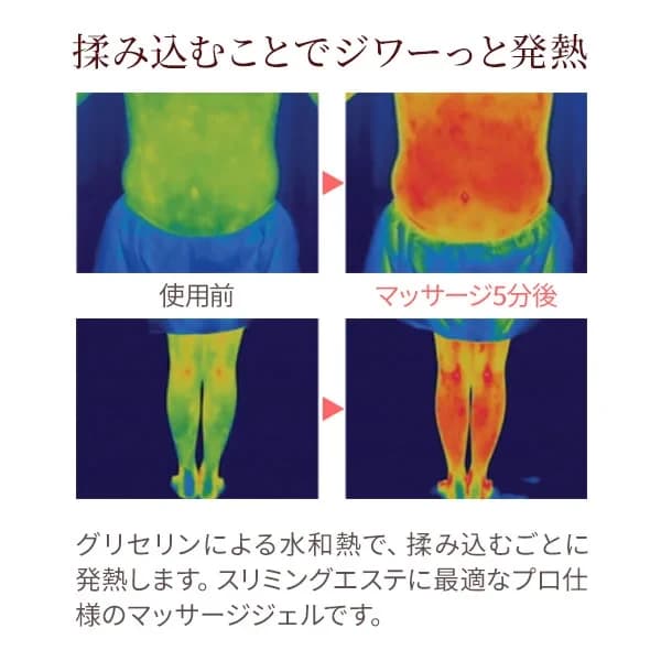  ぽかぽか温か集中引き締めヒートジェルシリーズ（ホットマッサージジェル）