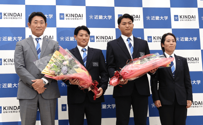 プロ野球ドラフト会議　近畿大学硬式野球部から2名が指名　勝田成内野手　広島東洋カープ3位指名　阪上翔也外野手　東北楽天ゴールデンイーグルス7位指名