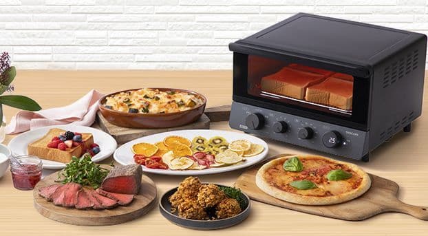 美味しくトーストが焼けるのはもちろん、 1台で低温調理やフードドライなど 6役担う人気のオーブンが新モードを「上火グリル」搭載し発売