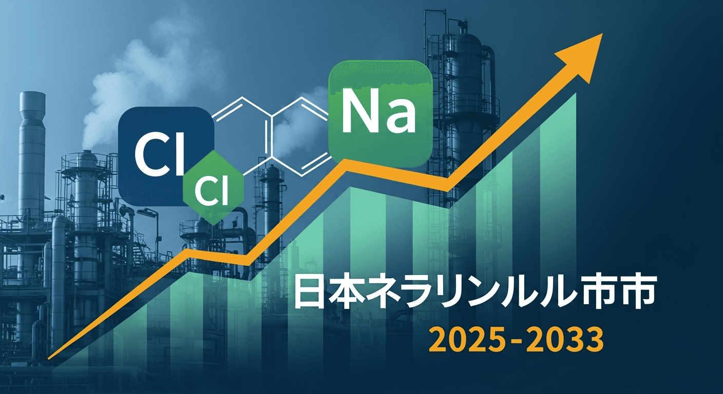 日本の塩素アルカリ市場は2033年までに25億米ドルに達すると予測｜年平均成長率（CAGR）は3.8%