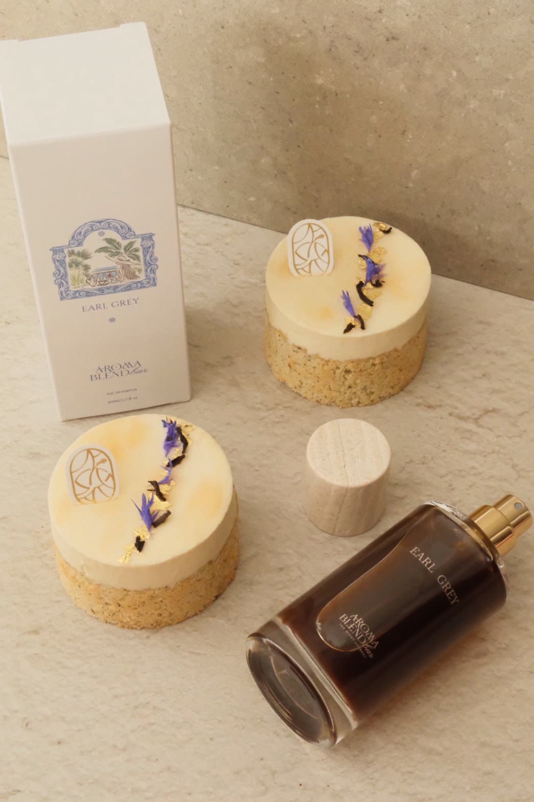 紅茶の香水から生まれたケーキ。 代官山〈PAYSAGE〉×〈AROMABLENDBAR〉「EARL GREY」限定登場。