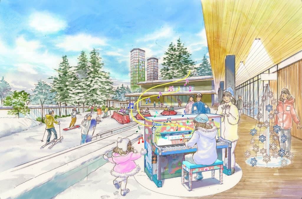 【リゾナーレトマム】日本各地を旅して、再び北海道へ。星野リゾートの施設を巡る「旅するLovePiano」5カ所目のリゾナーレトマムに設置～スキーインスキーアウトヴィレッジ「ホタルストリート」でピアノを演奏～｜期間：2023年3月1日～31日