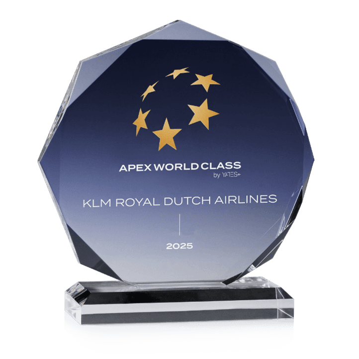 KLMオランダ航空　顧客体験と持続可能性で APEX最高評価World Class Awardを4年連続で受賞