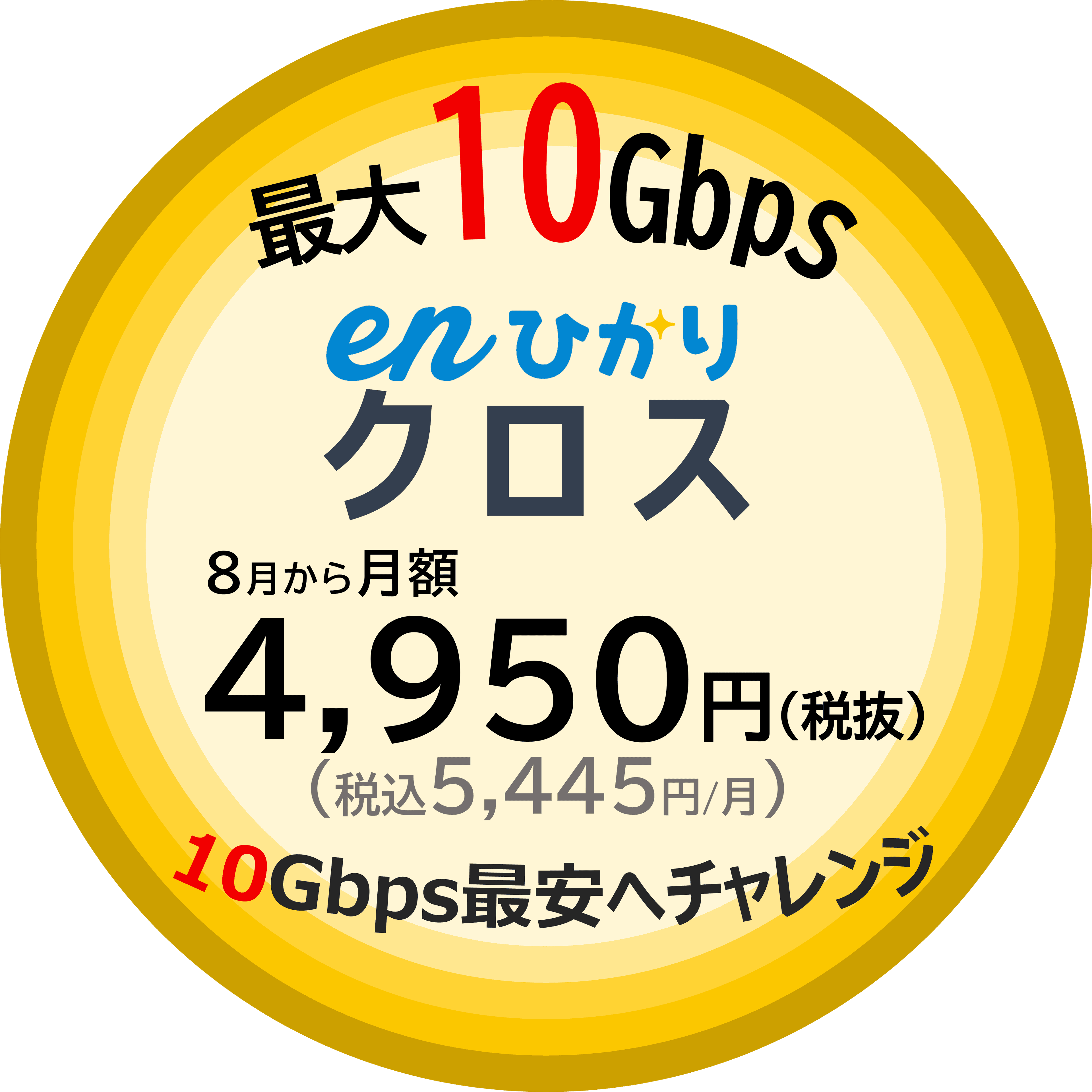 最大10Gbps「enひかりクロス」最安値チャレンジ価格　 感謝の気持ちを込めて全契約者値下げ