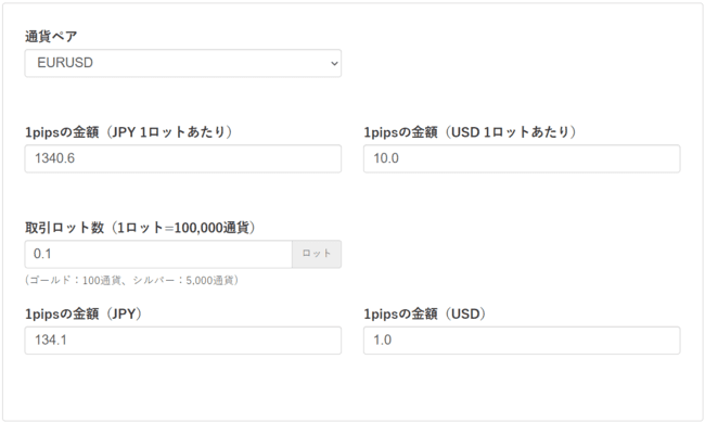 【pips計算機】FXのpipsを自動で計算するツールを開発（ゴールド・シルバー対応）