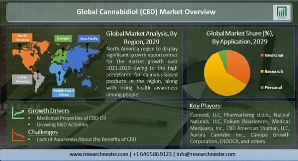 カンナビジオール（CBD）市場ーソース別（ヘンプ、マリファナ）;およびアプリケーション別（医療、研究、および個人）などによってセグメンテーション-グローバル需要分析および機会の見通し2029年