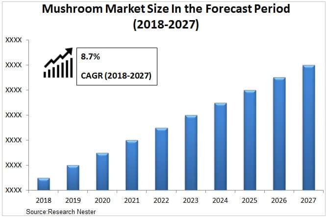 キノコ市場規模、分析、トップ企業、配送別、エンドユーザー別 2027