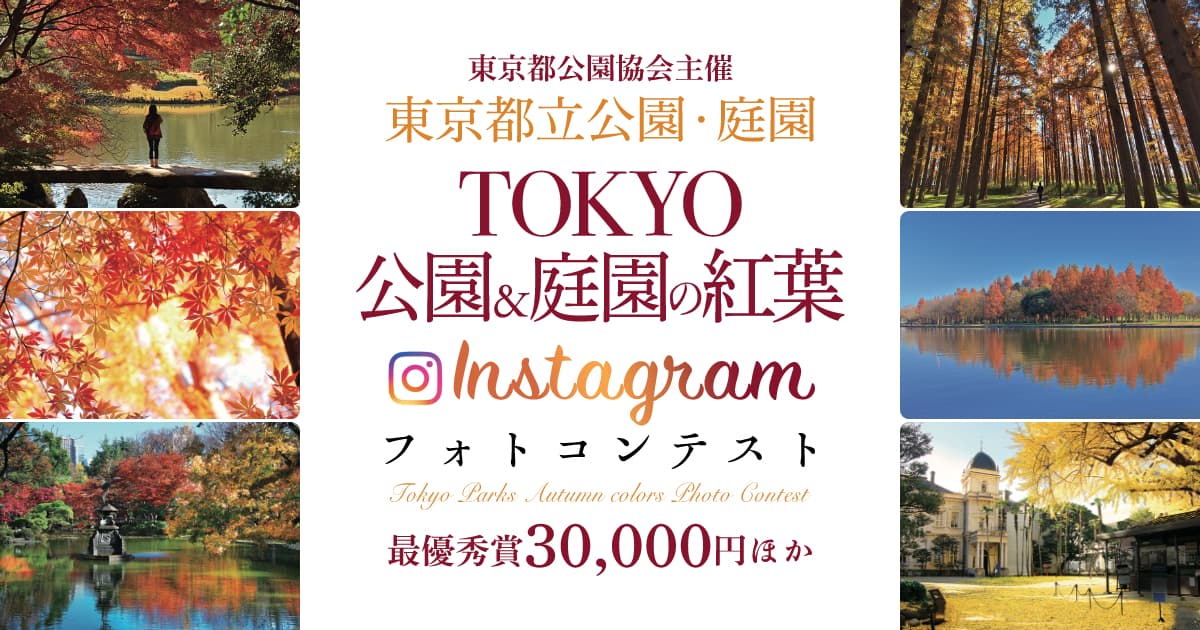 【募集＊終了＊】12/20〆切 「TOKYO公園＆庭園の紅葉Instagramフォトコンテスト」
