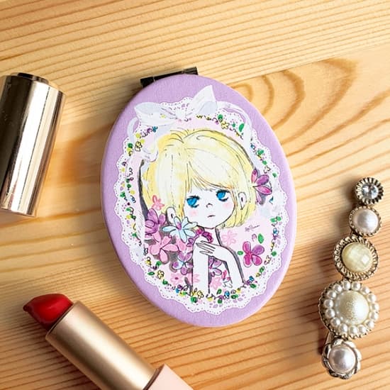 水森亜土×パーフェクトワールドトーキョーコラボ！上品レトロなレザーミラー