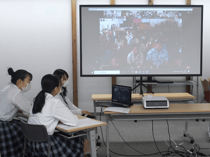 日本×インド　教室からインドの高校生とオンライン文化交流体験授業_ＫＴＣおおぞら高等学院 小倉キャンパス