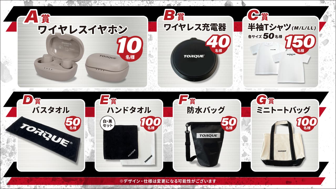 抽選で500名様にワイヤレスイヤホンなど 「TORQUE(R)」ロゴ入りグッズが当たる 「TORQUEの日」ご愛用感謝キャンペーンを実施！ 