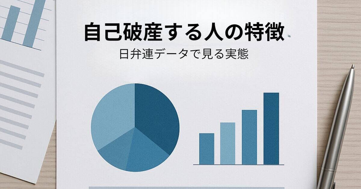 【記事公開】自己破産する人はどんな人？破産理由・年齢・男女比を日弁連データで解説